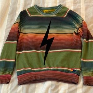 Aviator Nation striped bolt sweatshirt Unisex Small